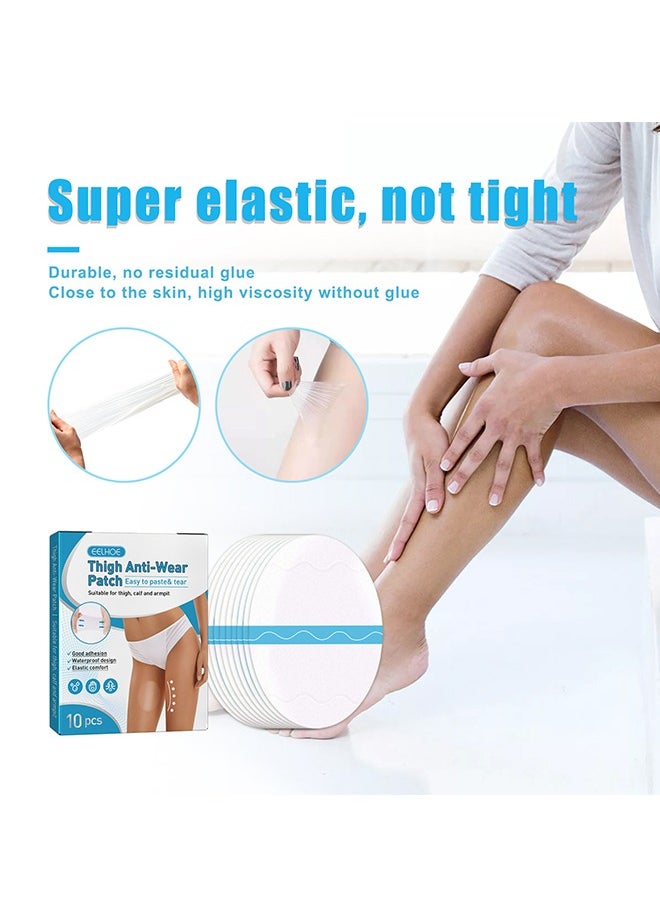 EELHOE 10 Pcs Thigh Inner Anti Chafing Sticker Paste Inner Thigh Anti Wear Patch Self Adhesive Wear Resistant Thigh Patch Disposable Ultra Thin Invisible Thigh Inner Anti Chafing Paste For Thigh Inner  - Image 3