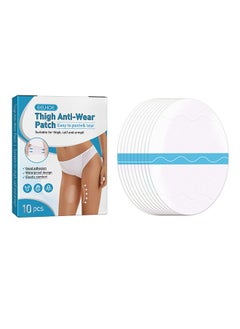 EELHOE 10 Pcs Thigh Inner Anti Chafing Sticker Paste Inner Thigh Anti Wear Patch Self Adhesive Wear Resistant Thigh Patch Disposable Ultra Thin Invisible Thigh Inner Anti Chafing Paste For Thigh Inner  - Image 1
