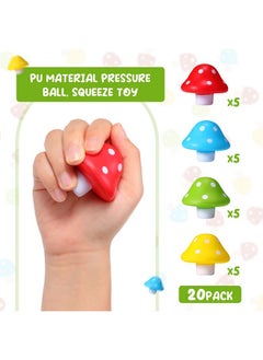 Mushroom Stress Balls Pu Foam Stretchy Balls Stress Relief 1.57 Inch Mini Stress Relief Toys For Adults Mushroom Shape Balls Adult Fidget Toys For Anxiety Relaxing (Bright Colors 20 Pcs) - pzsku/Z192B4B91908082DE0113Z/45/_/1720004798/49ad76d7-a4ab-494f-9fae-55f26956022e