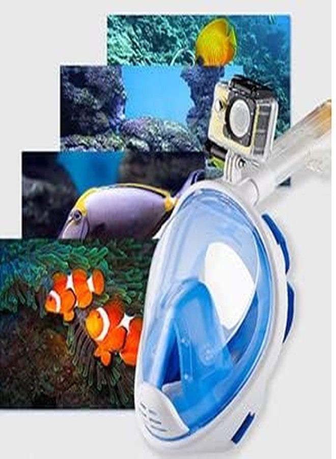 MUGATH MUHGATH Full Face Snorkel Mask,Newest Version Snorkel Mask Foldable 180 Panoramic View Free Breathing Full Face Snorkeling Mask with Detachable(Gray S/M) - Image 5