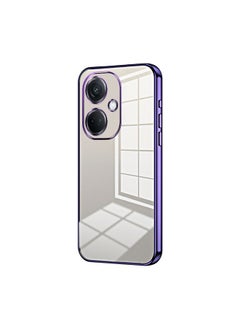 HuHa Case Cover For OPPO K11 Transparent Plating Fine Hole Phone Case Purple 