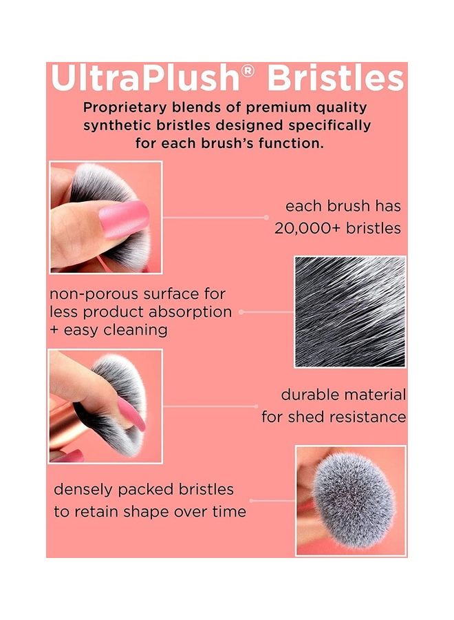 Real Techniques Limited Edition Soft Radiance Makeup Brush Set 7 Pink - Image 4