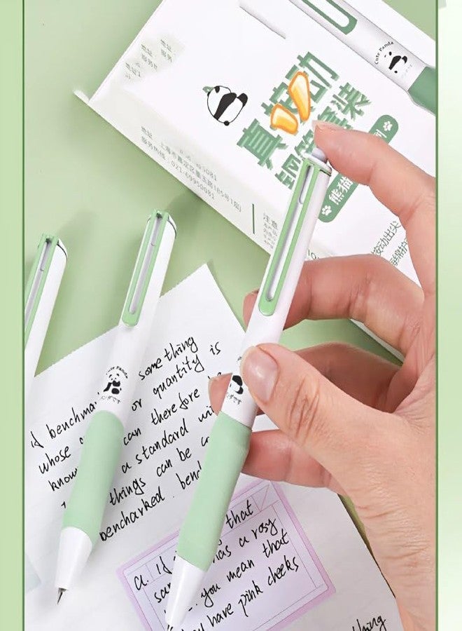 Krifa Enterprise Press Fountain Pen for Students – 2 Pcs Refillable Click Fountain Pen Set with 6 Ink Refills | Lightweight Panda Design | Smooth Writing Pen for School, College & Office Use - Image 2