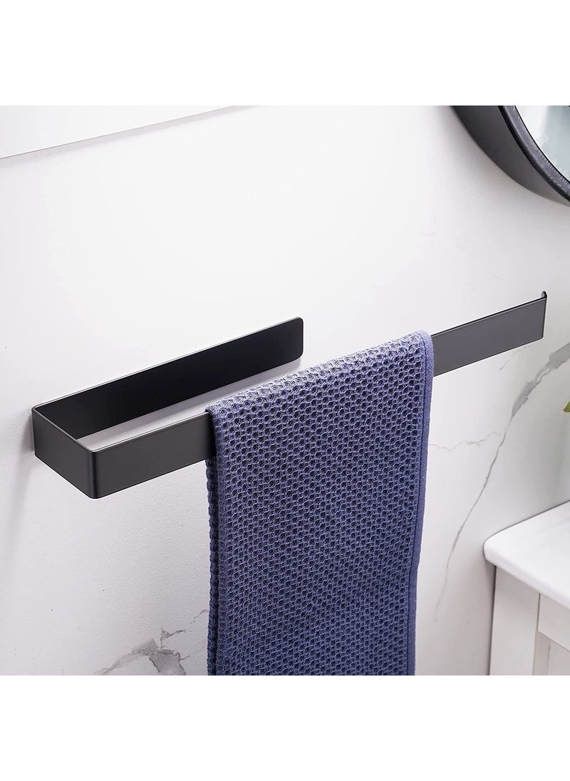 AYZ Hand Towel Holder, Black Towel Holder, Self-Adhesive Towel Rack for Bathroom,  - Image 2