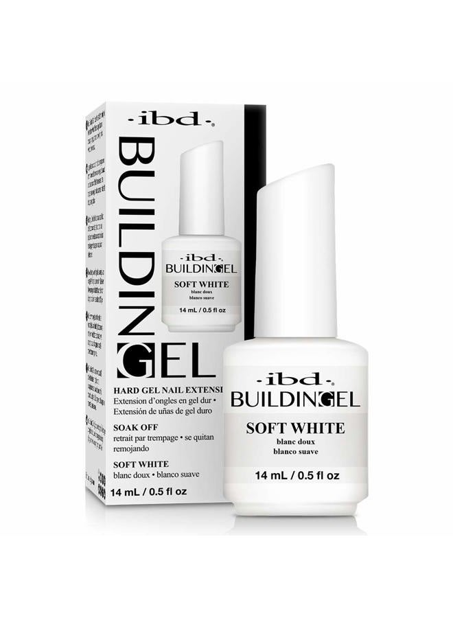 Ibd Building Gel, Hard Gel Nail Extension, Soft White, 0.5 oz - Image 1