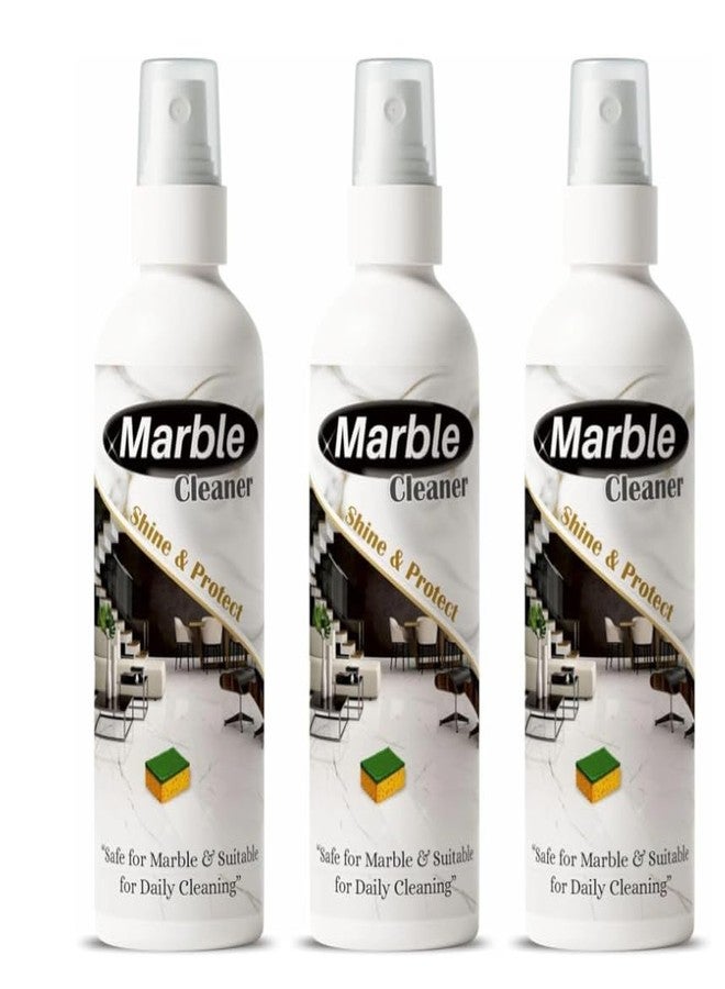 SYLVERA Marble Floor Cleaner Liquid Granite & Natural Stone Cleaner Polish Crystal Shine Floor Cleaner for Marble Tiles Stone Surfaces (Pack of 3) - Image 1
