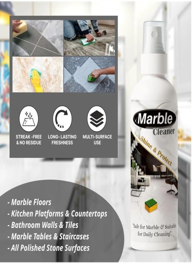 SYLVERA Marble Floor Cleaner Liquid Granite & Natural Stone Cleaner Polish Crystal Shine Floor Cleaner for Marble Tiles Stone Surfaces (Pack of 3) - Image 2