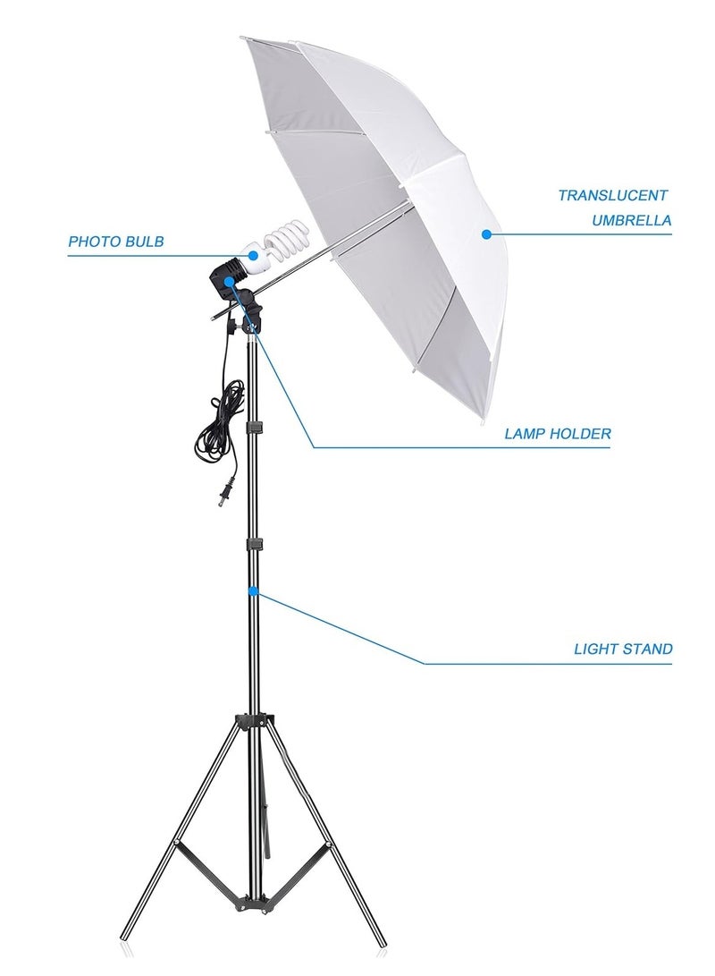 والالا طقم إضاءة استوديو تصوير فوتوغرافي وفيديو وصور شخصية ومظلة تصوير ومجموعة إضاءة مستمرة مع حقيبة حمل - Image 2