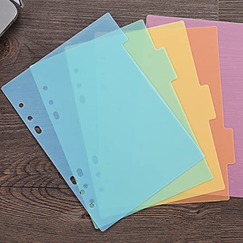CYFUN DESIGN 5PCS A5 Size Dividers for 6 Ring Binder with Reinforced Edge,Paper Index Divider Category Page Tab Indexing Cards Die and Stamp Storage Folder - Image 3