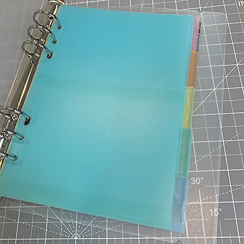 CYFUN DESIGN 5PCS A5 Size Dividers for 6 Ring Binder with Reinforced Edge,Paper Index Divider Category Page Tab Indexing Cards Die and Stamp Storage Folder - Image 2