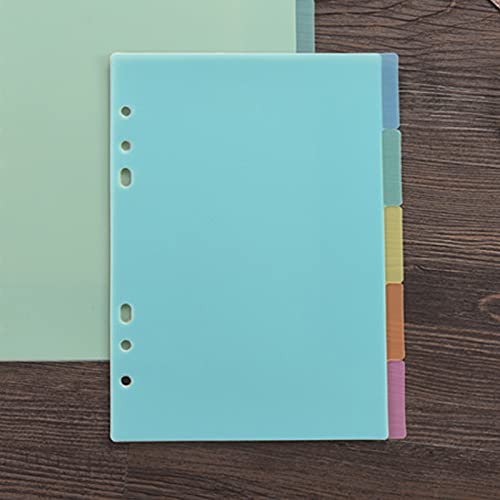 CYFUN DESIGN 5PCS A5 Size Dividers for 6 Ring Binder with Reinforced Edge,Paper Index Divider Category Page Tab Indexing Cards Die and Stamp Storage Folder - Image 4