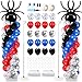Kasyat 2 Sets Spider Party Balloon Column Stand Kit with 2 Spider and 100 Red Blue Black Latex Balloons Adjustable Arch Stands for Birthday Baby Shower Hero Theme Party Decorations - Image 2