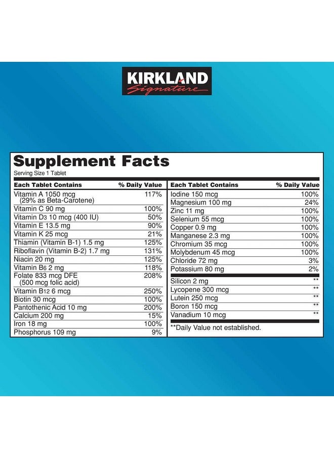 Kirkland Signature - Daily Multi Vitamins & Minerals Tablets Eizdng 500 Count Bottle (2 Pack) - Image 1