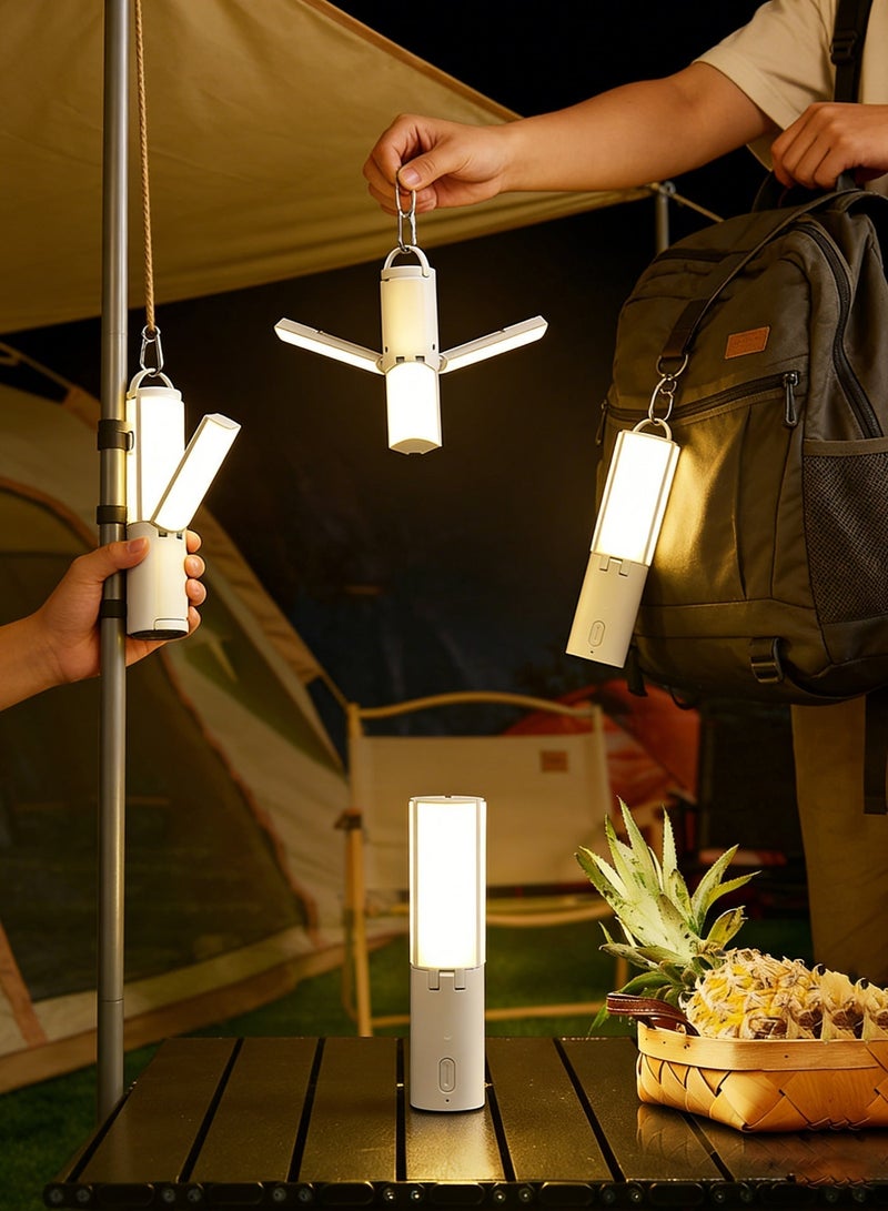 EXPED SMART Foldable Camping Lantern, Outdoor Multi-Function Tent Atmosphere Light with Hook & USB Charging - 4000mAh Portable LED Camping Light, 3 Adjustable Modes, IPX7 Waterproof, for Hiking Backpacking Dorm Room - Image 1