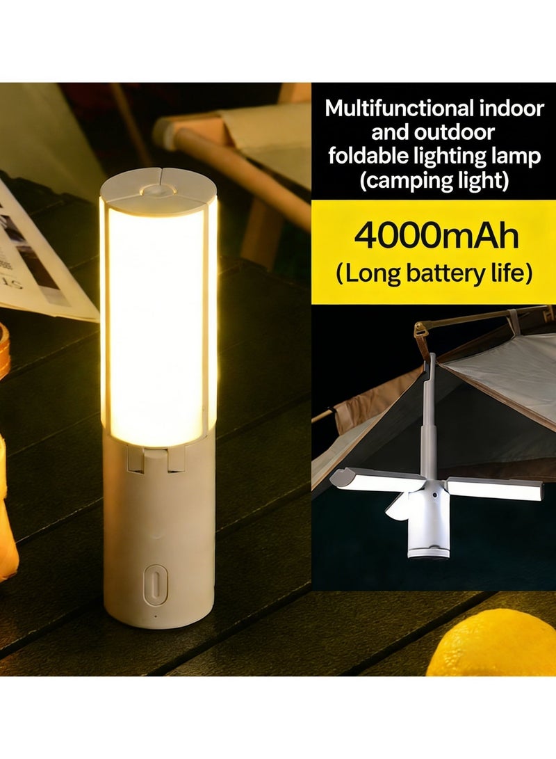 EXPED SMART Foldable Camping Lantern, Outdoor Multi-Function Tent Atmosphere Light with Hook & USB Charging - 4000mAh Portable LED Camping Light, 3 Adjustable Modes, IPX7 Waterproof, for Hiking Backpacking Dorm Room - Image 3