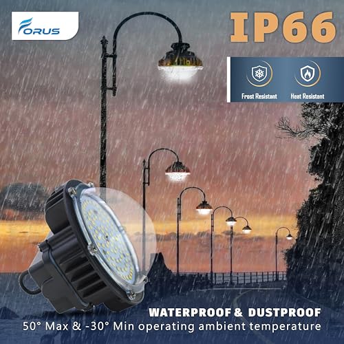 Forus 40W LED Well Glass Light (Cool White) with 5 Years Warranty - High Bay Light Ideal for Warehouse, Hanging Lamp, Industrial, Commercial Lighting, Highbay, Shed Lights - Pack of 1 Pc - Image 4