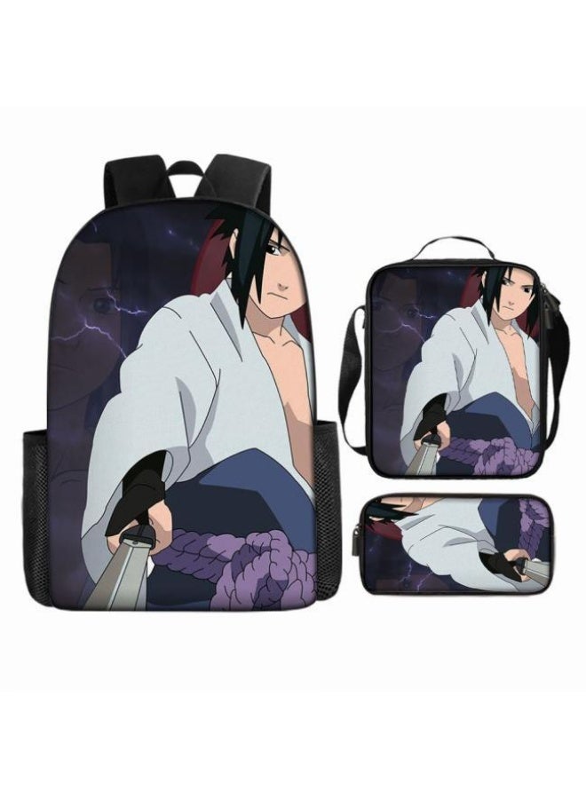 عام حقيبة ظهر مطبوعة بالرسوم المتحركة + مجموعة حقائب اليد + القلم، مجموعة حقائب عملية من ثلاث قطع (يمكن استخدام الطلاب والأطفال ونزهات الأصدقاء ورياضات تسلق الجبال وما إلى ذلك) - 115 - Image 2