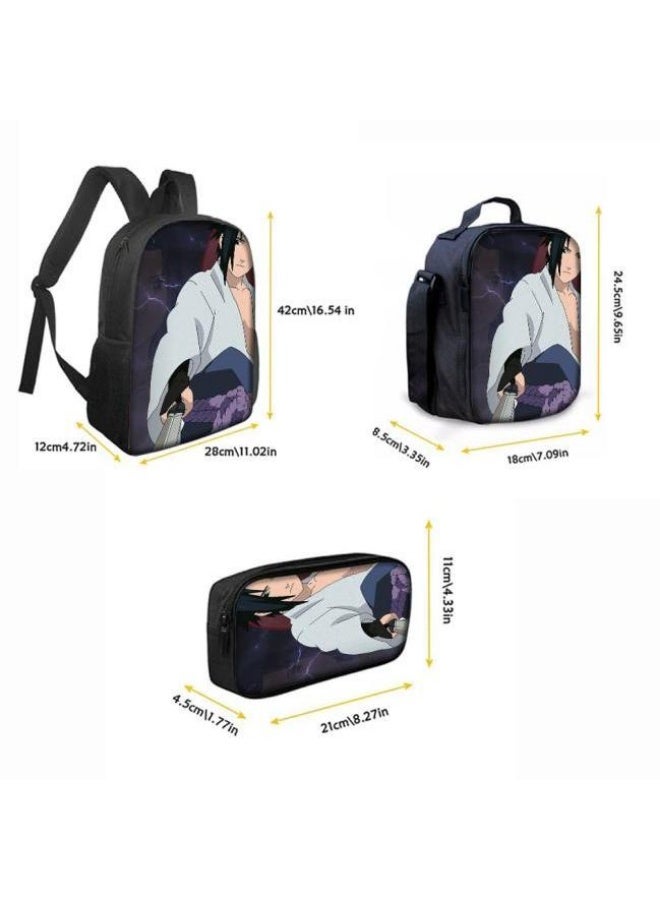 عام حقيبة ظهر مطبوعة بالرسوم المتحركة + مجموعة حقائب اليد + القلم، مجموعة حقائب عملية من ثلاث قطع (يمكن استخدام الطلاب والأطفال ونزهات الأصدقاء ورياضات تسلق الجبال وما إلى ذلك) - 115 - Image 3