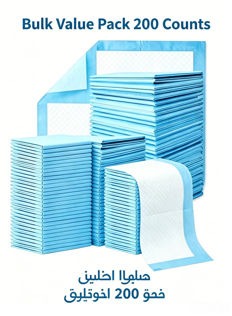 LunaClayBaby 200Pcs Disposable Incontinence Bed Pads S Size (33×45cm) - Ultra Absorbent Waterproof Changing Mats for Baby, Adult, Elderly & Pet, Breathable Leak-Proof Underpads for Sensitive Skin - Image 1