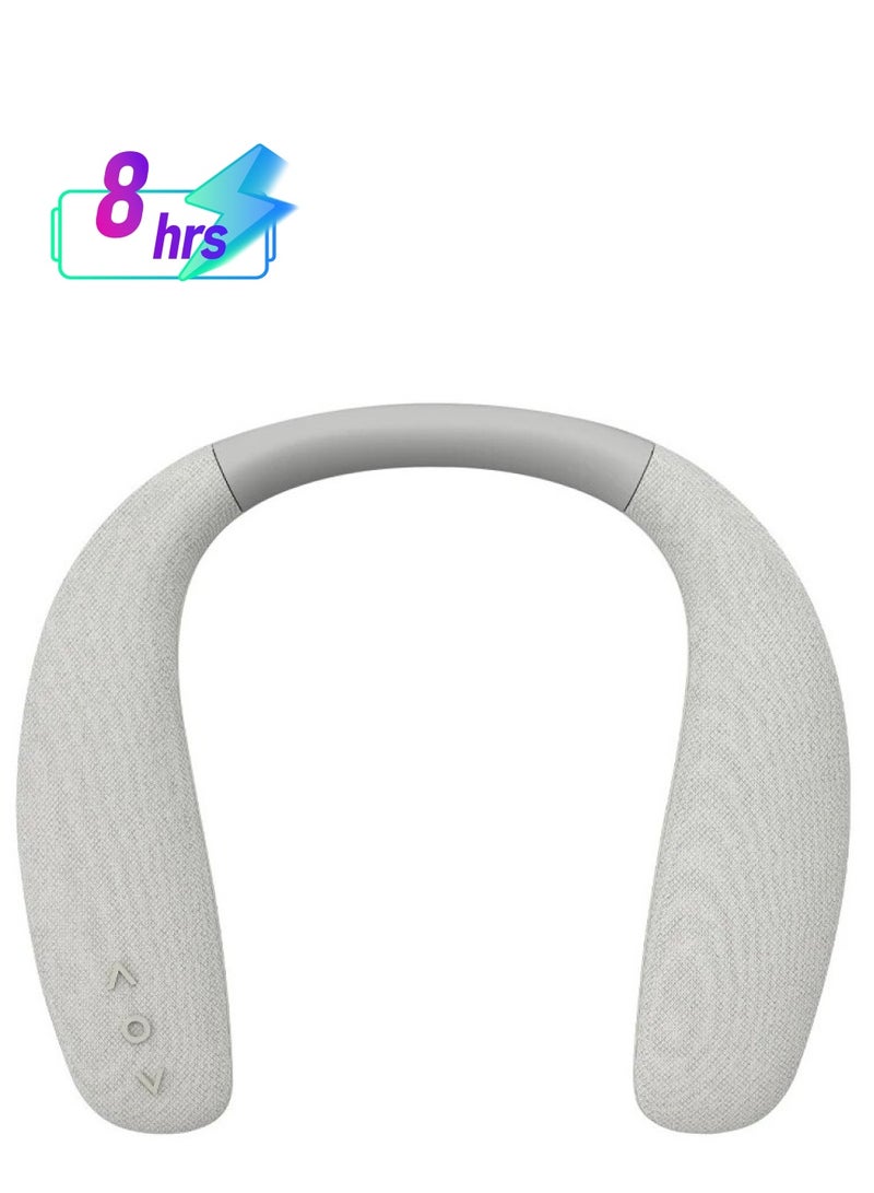 AROAQ سماعات بلوتوث على شكل طوق، سماعة قابلة للتعديل، سماعة مريحة ومانعة للماء للاستماع للموسيقى سهلة الحمل للأولاد والبنات - Image 1