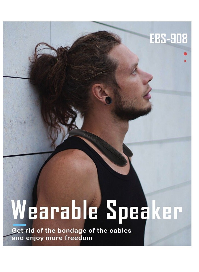 AROAQ سماعات بلوتوث على شكل طوق، سماعة قابلة للتعديل، سماعة مريحة ومانعة للماء للاستماع للموسيقى سهلة الحمل للأولاد والبنات - Image 2