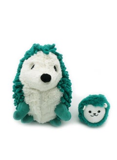 Les Deglingos Piktou the Hedgehog Plush Toy - Green Haute Couture Hedgehog Soft Toy with Hidden Baby, Eco-Friendly, Machine Washable  - Image 4