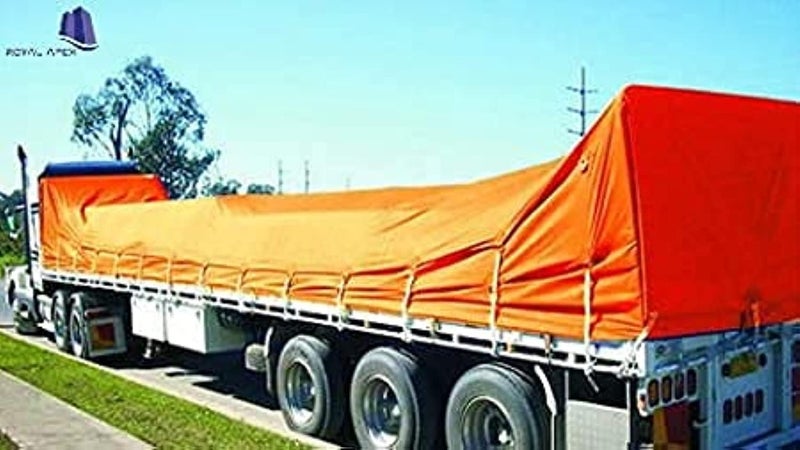 AQ AQSON AQSON Waterproof Ground Cover Tent Shelter Dust-proof Rain Cover Tarpaulin Sheet - 344cm x 344cm, Orange - Image 4