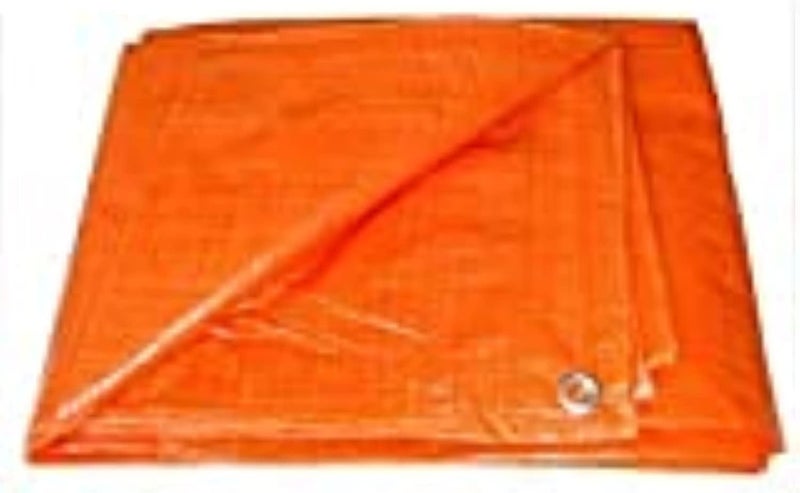 AQ AQSON AQSON Waterproof Ground Cover Tent Shelter Dust-proof Rain Cover Tarpaulin Sheet - 344cm x 344cm, Orange - Image 1