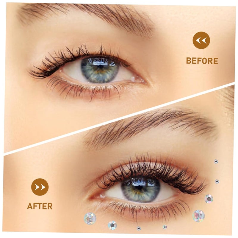 10sheets Adhesive Rhinestone Stickers for Eye and Face Makeup Bling Face Jewels for Festivals Dance and Diy Beauty Applications - Image 3