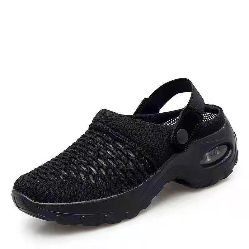 New Air Cushion 2025 Women'S Shoes Half Slippers Mom'S Shoes Mesh Shoes Casual Sandals Women'S Large Size 43 - Image 1