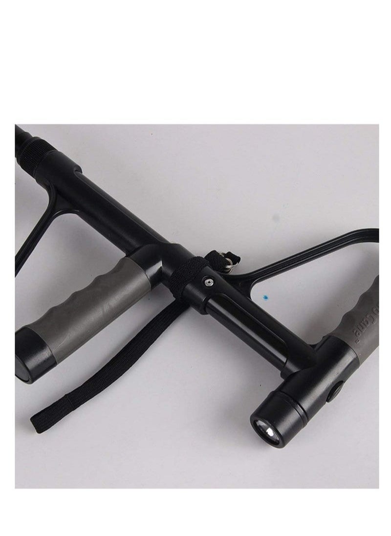 XiuWoo - Walking stick crutch with stand and foldable flashlight - Image 1