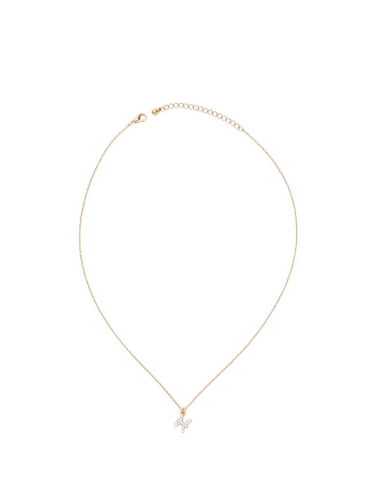 FOREVER 21 Rhinestone Zodiac Charm Necklace  - Image 1