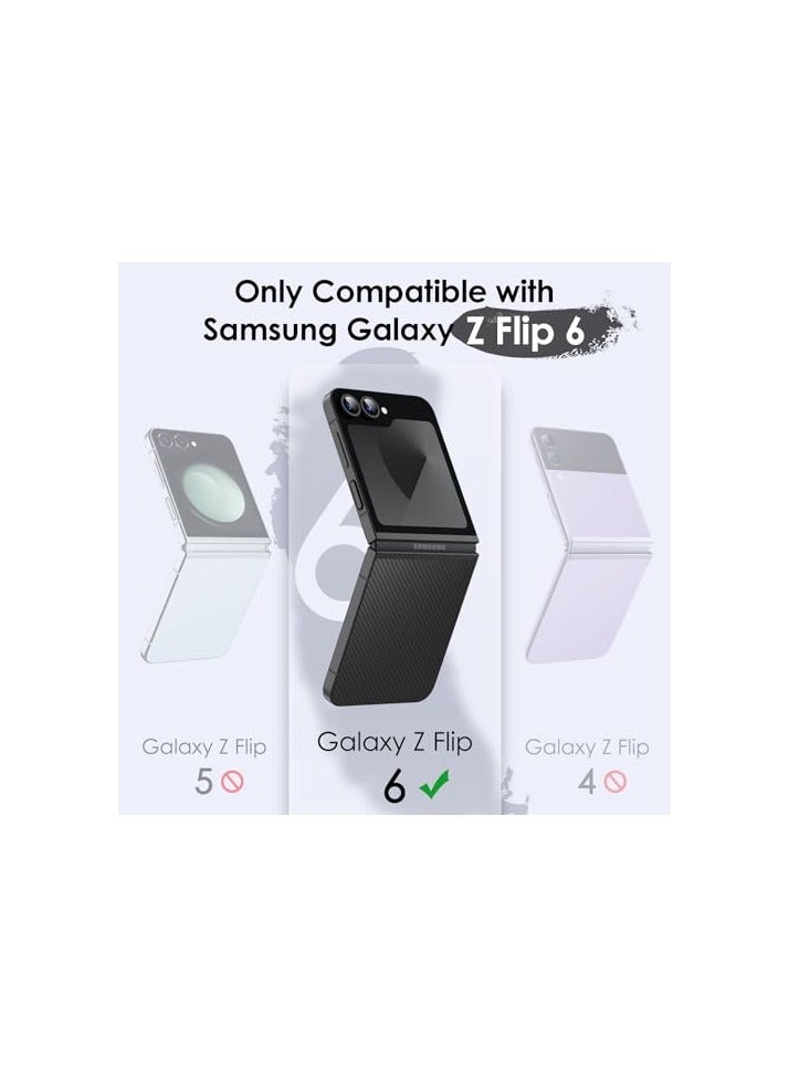 JETech Case for Samsung Galaxy Z Flip 6 2024 with Ring, Hard PC Slim Shockproof Anti-Scratch Protective Phone Cover (Black) - Image 5