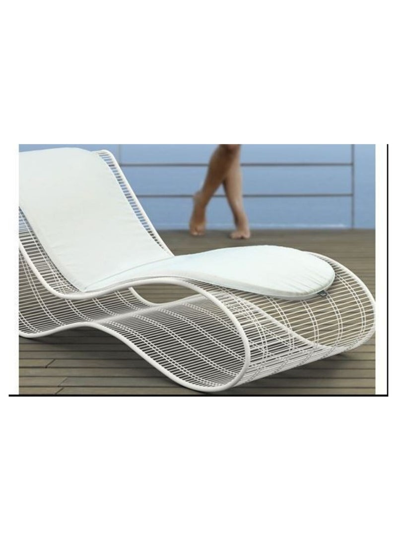 ITALIAN SUN BED WHITE WITH CUSHION