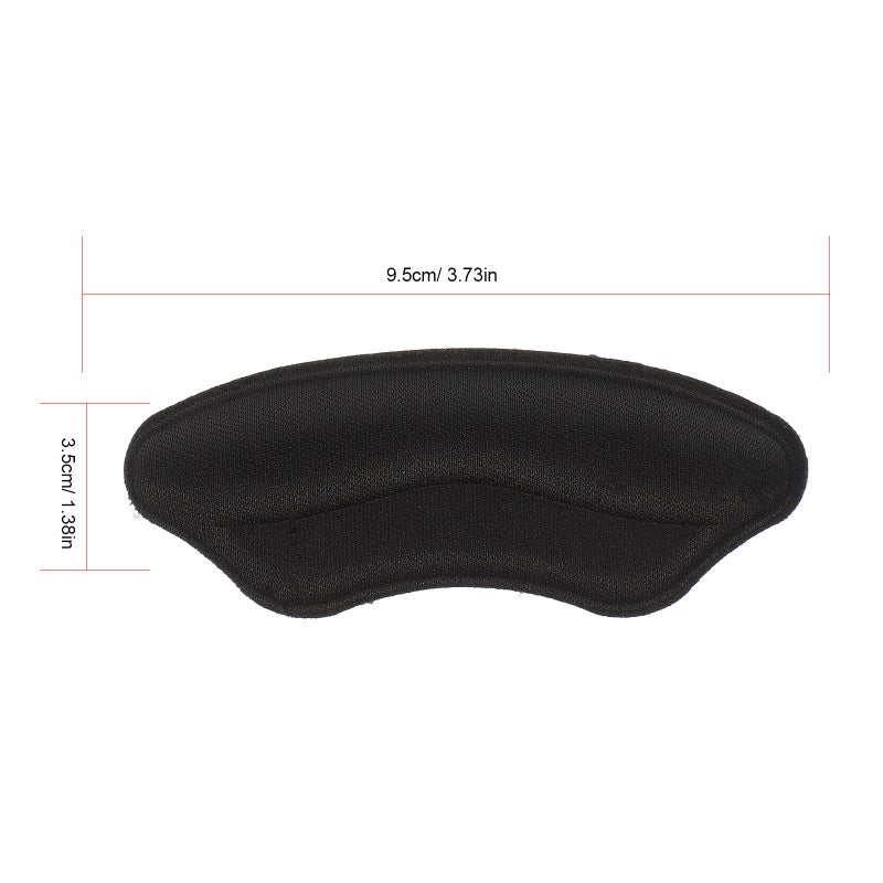 Invisible Heel Inserts for Loose Shoes Memory Foam Heel Grips Cushions 6 Pairs Black - Image 3