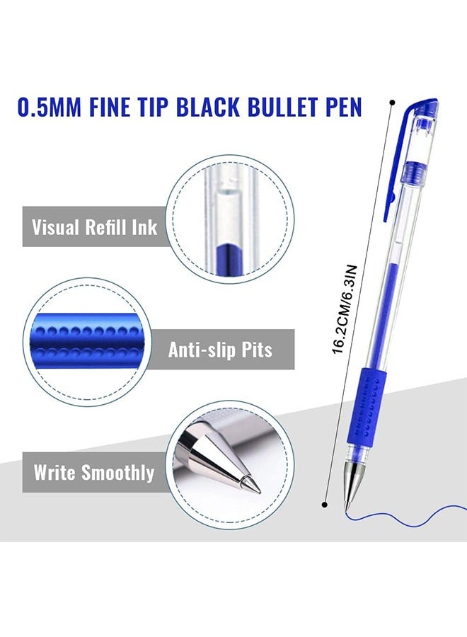 مجموعة 18 قلم جل حبر أزرق 0.5 مم، أقلام كاواي لطيفة، مثالية للاستخدام في المدرسة والمكتب - Image 2