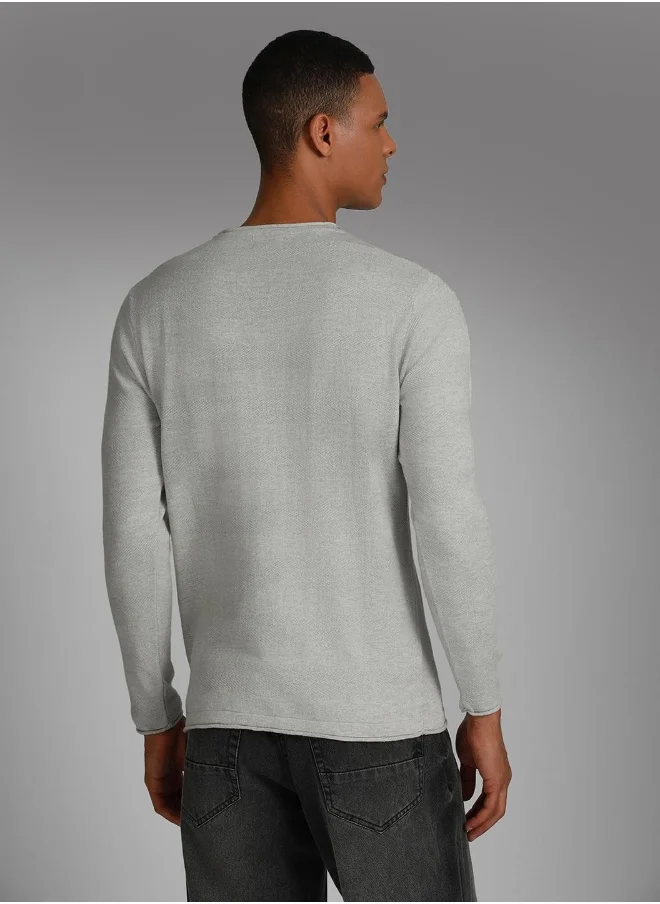 HIGH STAR Men Light Grey Sweater