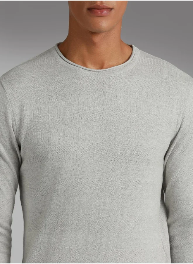 HIGH STAR Men Light Grey Sweater