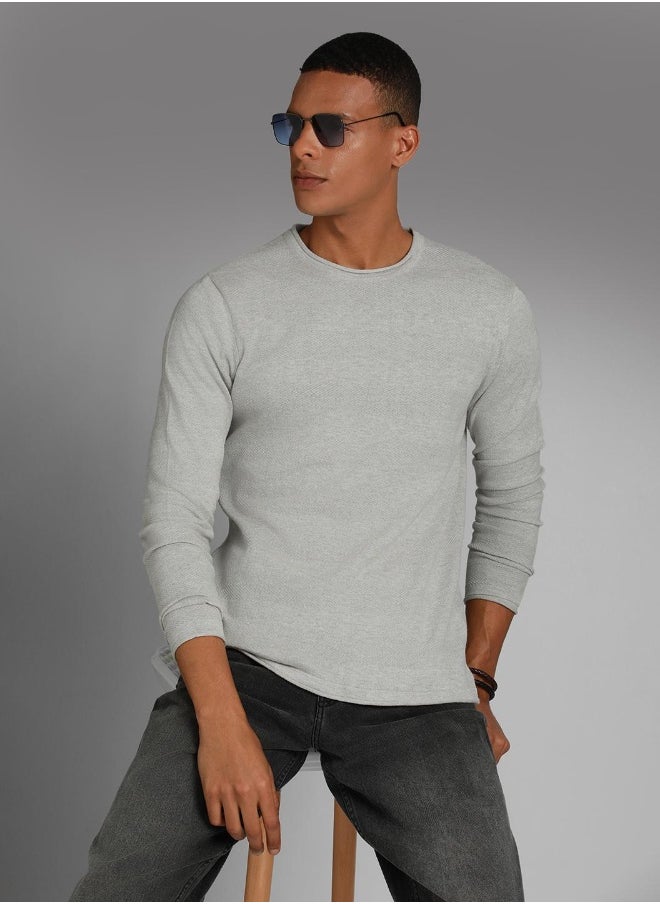 HIGH STAR Men Light Grey Sweater  - Image 3