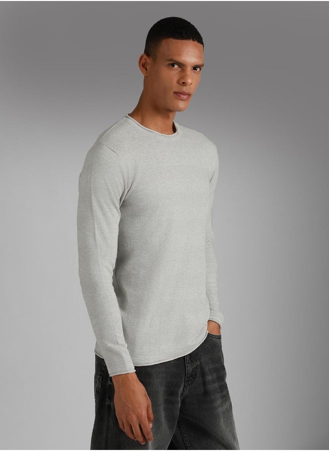 HIGH STAR Men Light Grey Sweater  - Image 4