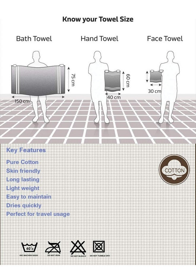 Athom Trendz Athom Living Light Weight Cotton Premium Bath Towel 75x150 cm Multi4 - Image 5