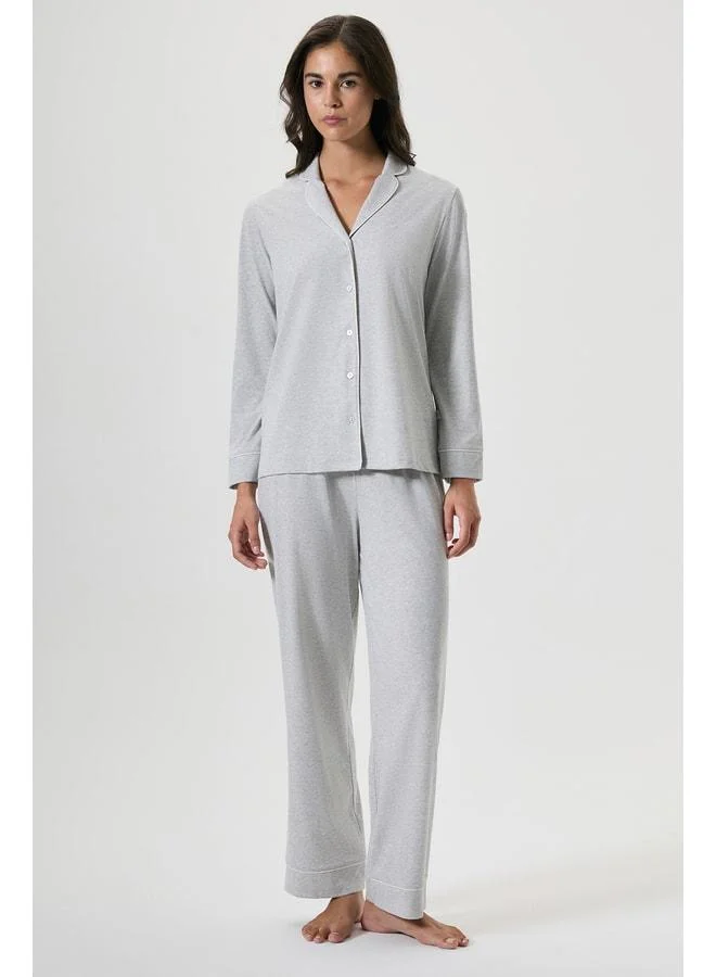 Penye Mood 100% cotton front‑buttoned pajama set.