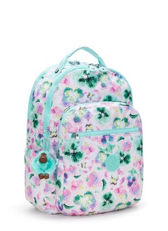 kipling Seoul LapLarge backpack (with laptop compartment)Aqua Blossom -I58167EC  - Image 4