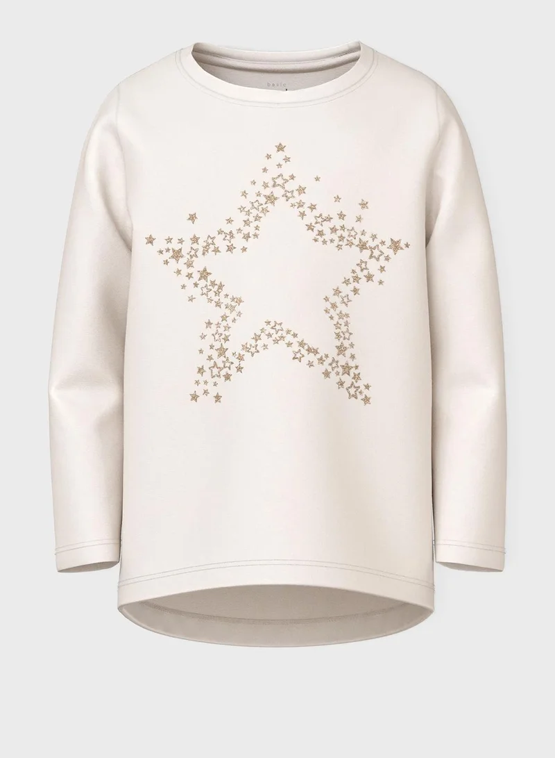 NAME IT Kids Star Print Crew Neck T-Shirt