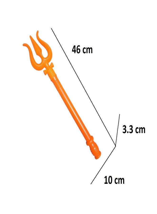 Trishul Farsa | Trident Axe Toy Set By Vijigisha | Introduction to Ancient Weapons and Tools (Orange) - Image 2