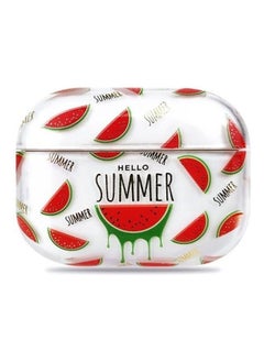 2-Piece Bronzing Wet Sticking Hard Shell Protective Case For Apple AirPods Pro White/Red/Green