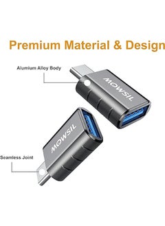 MOWSIL USB C to USB A Adapter, 5Gbps High Speed USB to USB C Extender, USB Male to Type C Female Converter Charging & Sync for iPhone 15, Laptops Logitech StreamCam VR Link Adapter  - Image 3