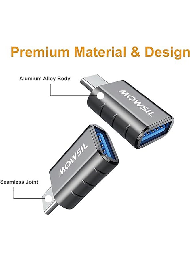 MOWSIL - USB C to USB A Adapter, 5Gbps High Speed USB to USB C Extender, USB Male to Type C Female Converter Charging & Sync for iPhone 15, Laptops Logitech StreamCam VR Link Adapter - Image 1