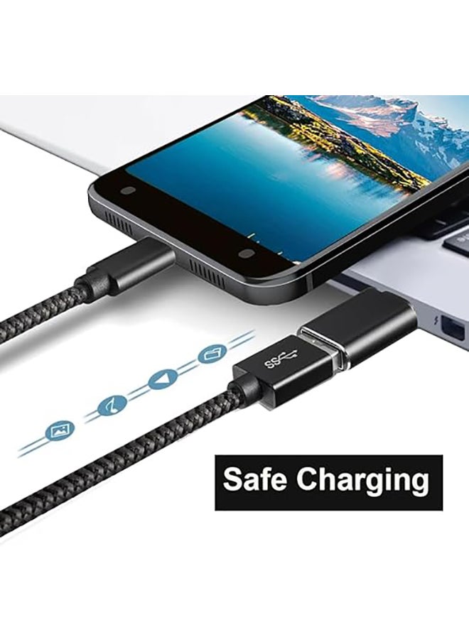 MOWSIL - USB C to USB A Adapter, 5Gbps High Speed USB to USB C Extender, USB Male to Type C Female Converter Charging & Sync for iPhone 15, Laptops Logitech StreamCam VR Link Adapter - Image 1
