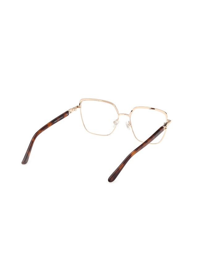 GUESS Gu2983 Geometric Metal Frames For Women Size 56, Shiny White - Image 5
